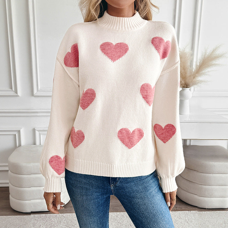 Damen Strickjacke aus Feinstrick mit Herz-Intarsien (3)