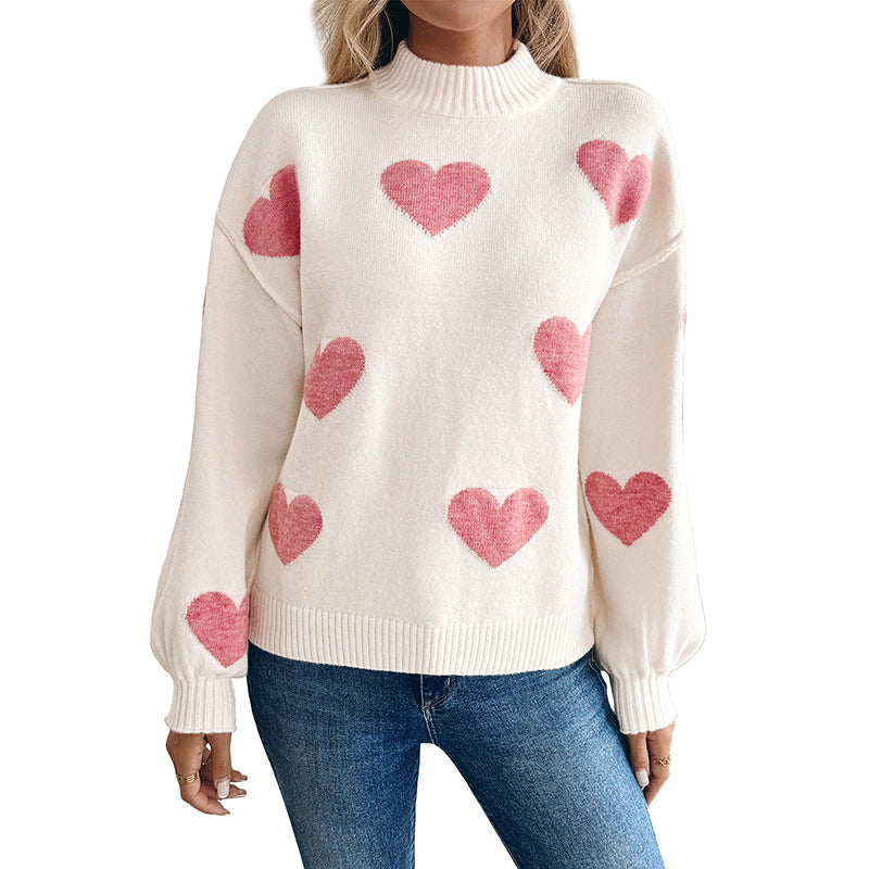 Damen Strickjacke aus Feinstrick mit Herz-Intarsien (5)