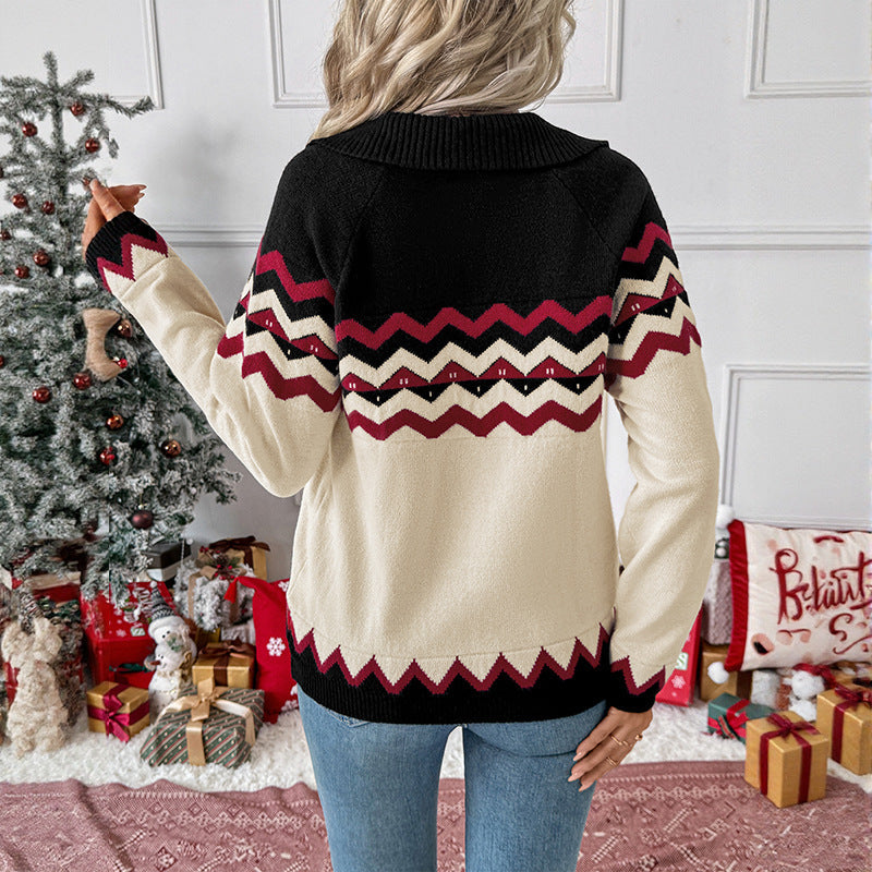 Damen Strickjacke aus Feinstrick mit Jacquardmuster (4)