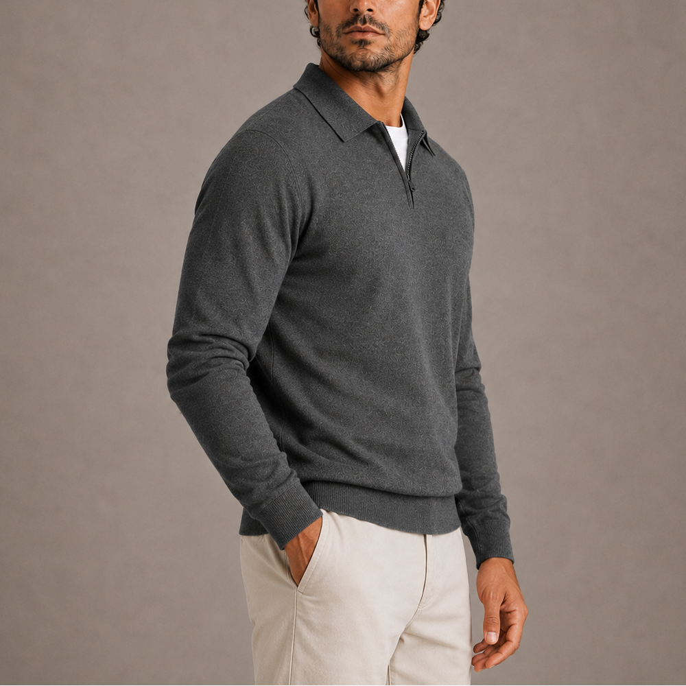 Damen Strickjacke aus Feinstrick mit Polokragen (2)
