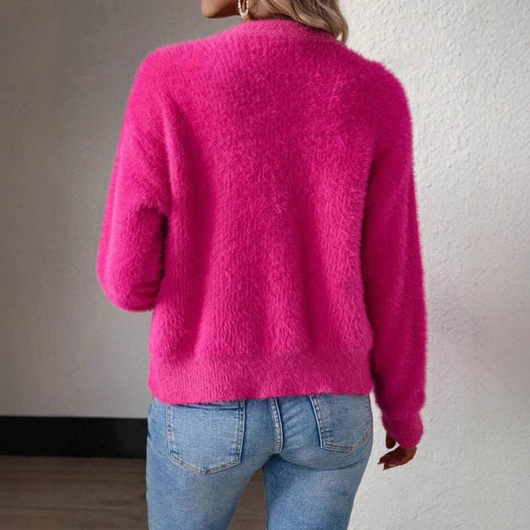Damen Strickjacke aus Flausch für Übergangstage (6)