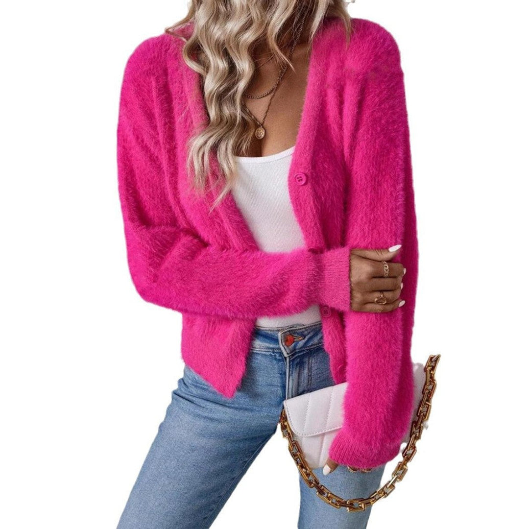 Damen Strickjacke aus Flausch für Übergangstage (7)