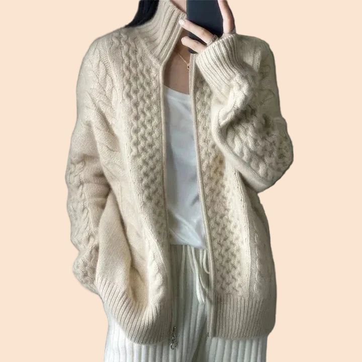 Damen Strickjacke aus Kaschmir zum Layern (2)