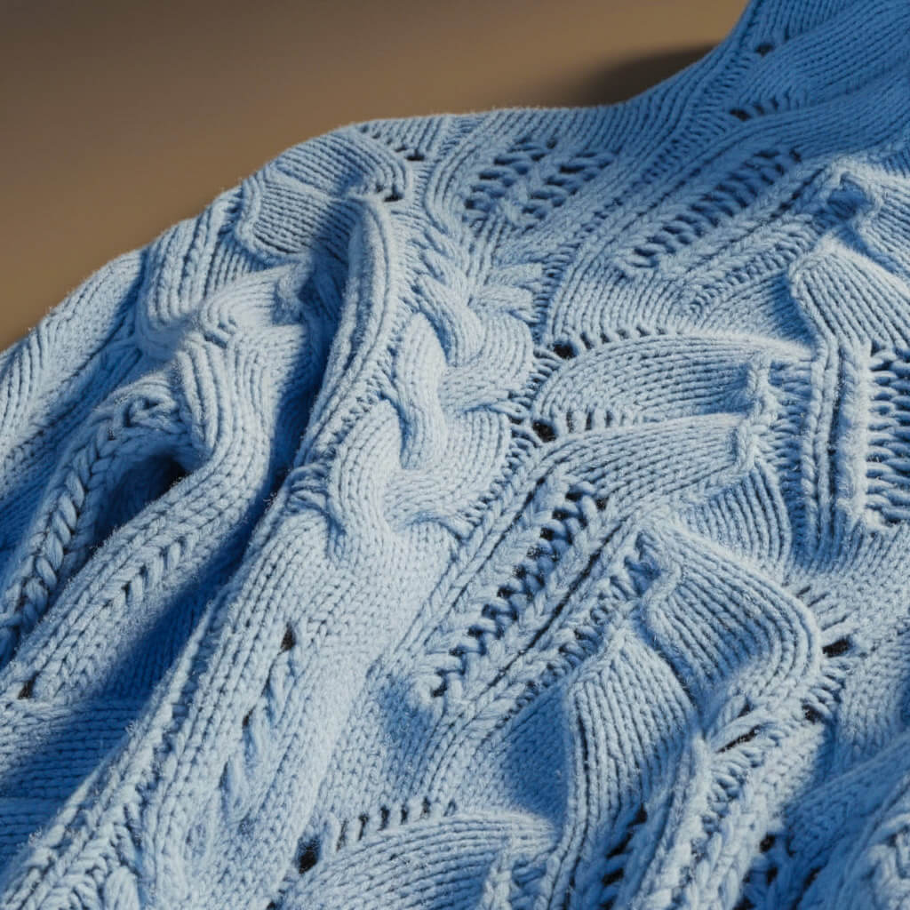 Damen Strickjacke aus Merinowolle mit Musterstrick (5)
