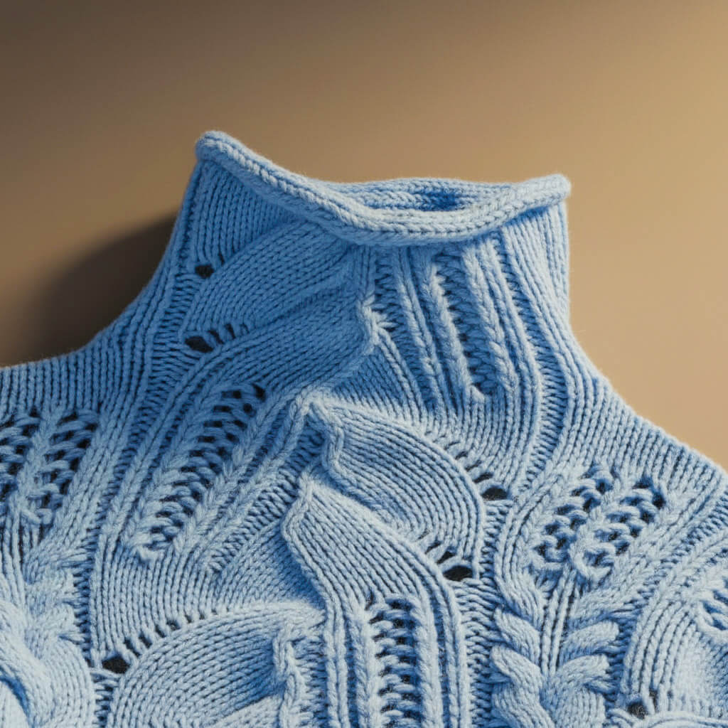 Damen Strickjacke aus Merinowolle mit Musterstrick (6)