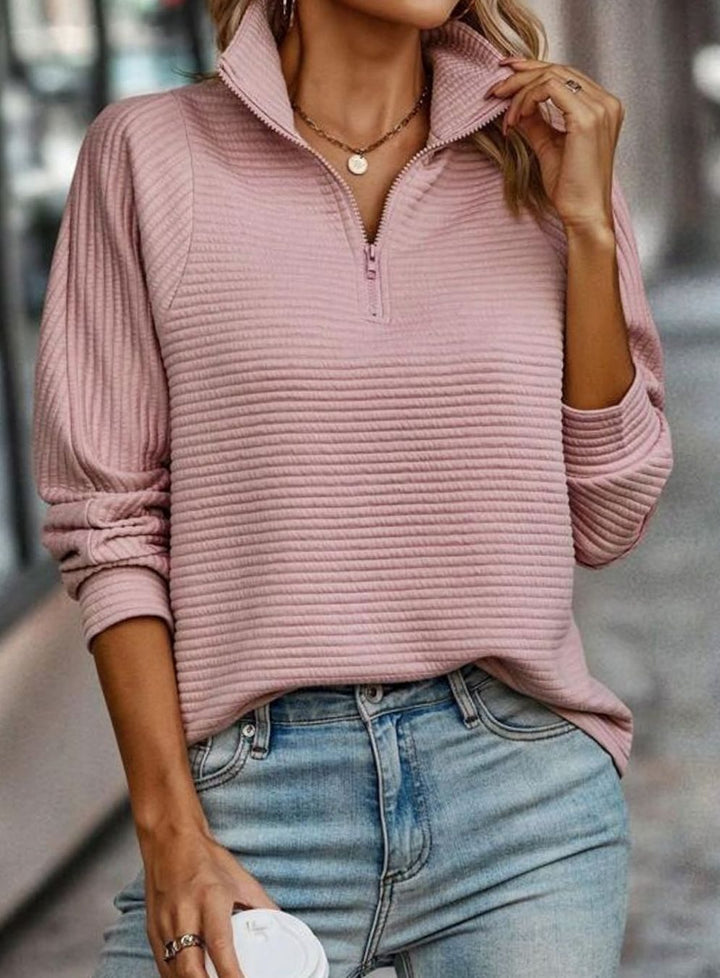 Damen Strickjacke aus Rippstrick für den Frühling (5)