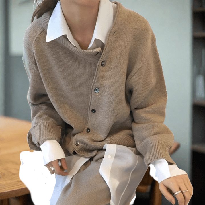 Damen Strickjacke aus weichem Material zum Schichten (2)