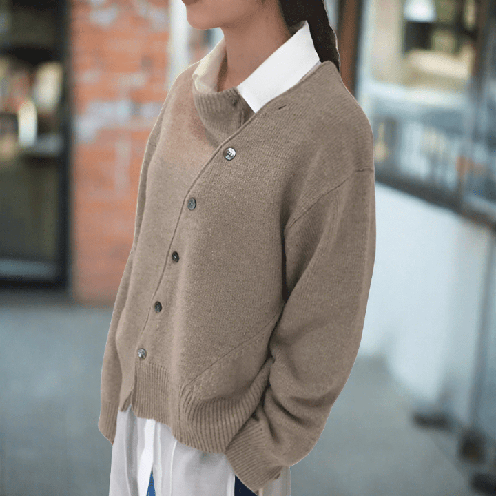 Damen Strickjacke aus weichem Material zum Schichten (3)
