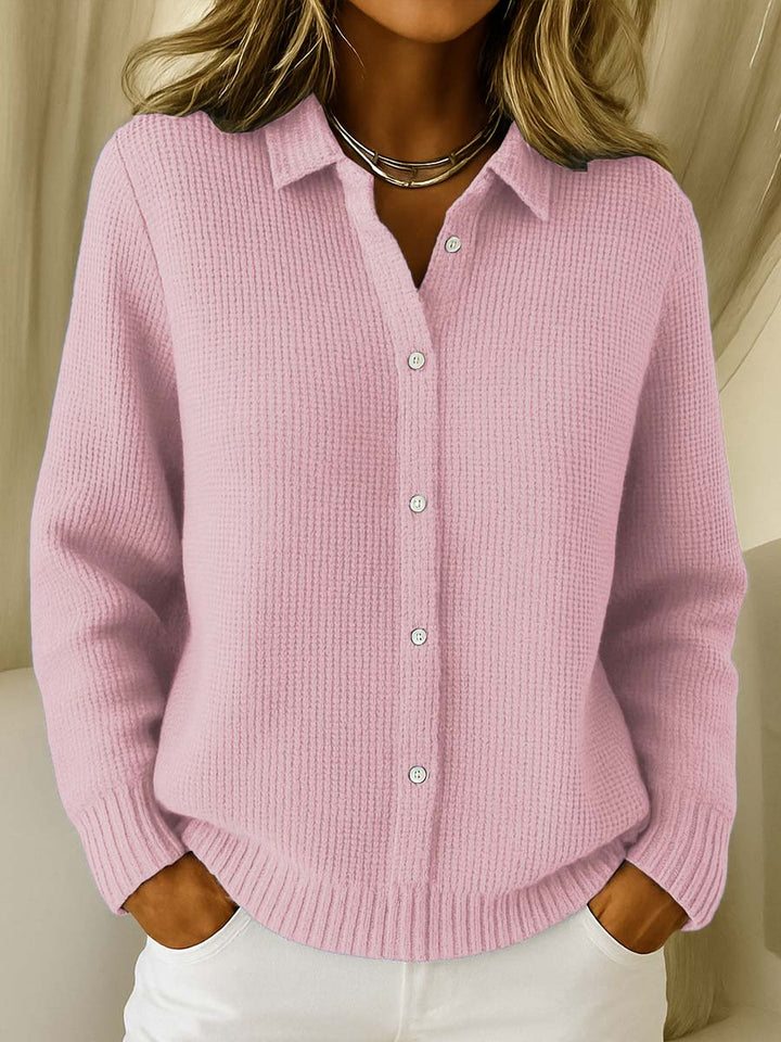 Damen Strickjacke elegant für den Alltag in Rosa