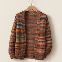 Hannah | Damen-Strickjacke Gestreift Relaxed-Fit mit Langarm zum Überziehen
