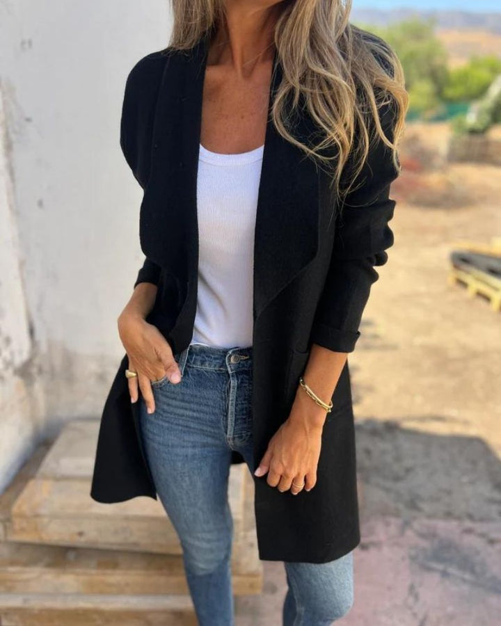 Damen Strickjacke im eleganten Cardigan-Stil in Schwarz