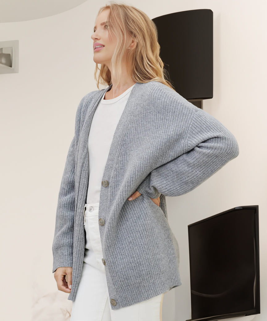 Damen Strickjacke im Oversized-Look für Herbst (6)