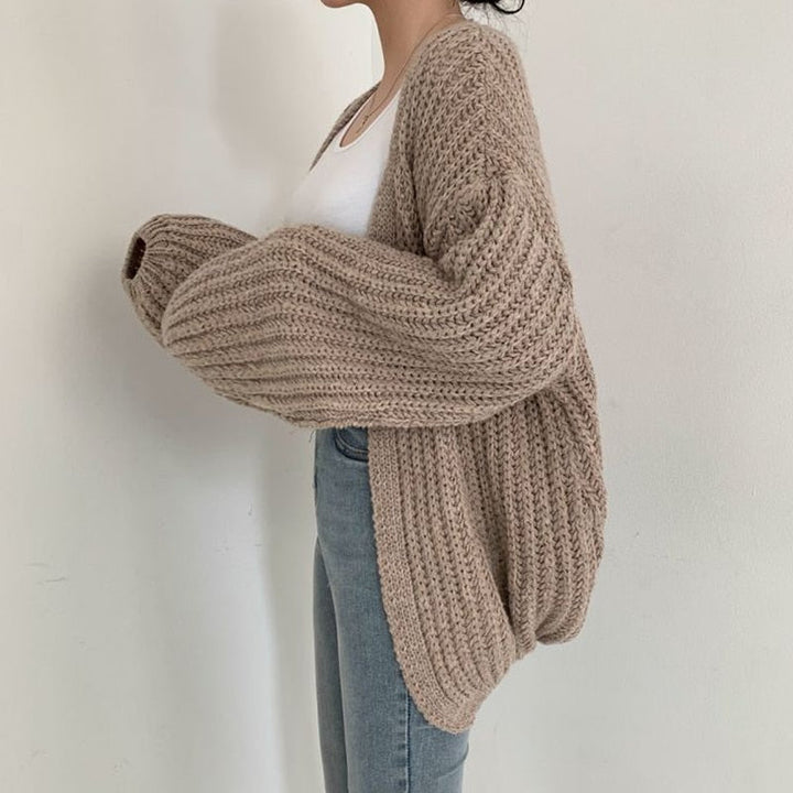 Damen Strickjacke im Oversized-Look mit Grobstrick (3)