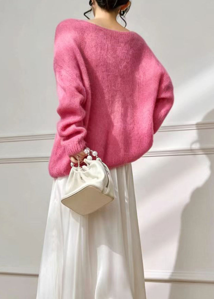 Damen Strickjacke im Oversized-Stil mit Blumendruck (5)