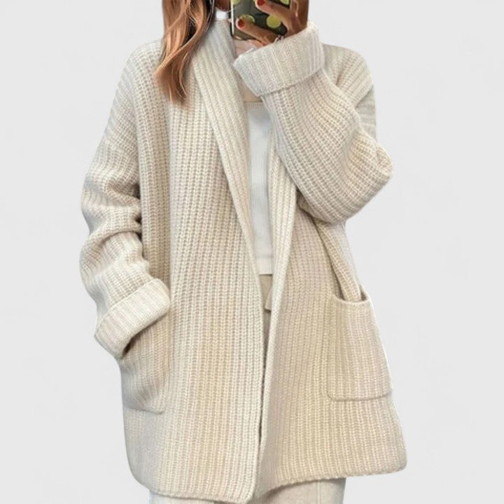 Damen Strickjacke im Rippstrick für den Herbst (4)
