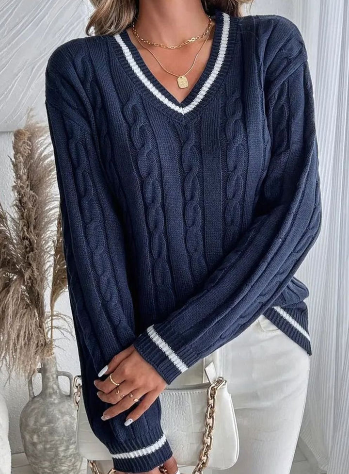 Damen Strickjacke im Zopfmuster mit Langärmeln (3)