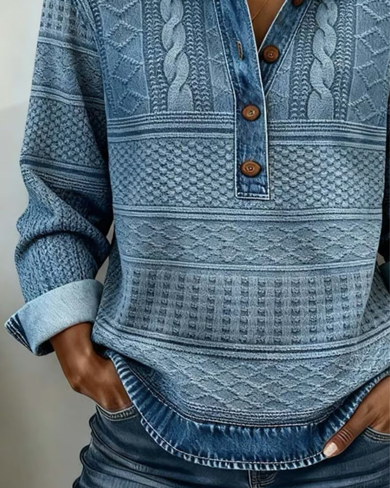 Damen Strickjacke lang Kabel-Knit zum Herbst (2)