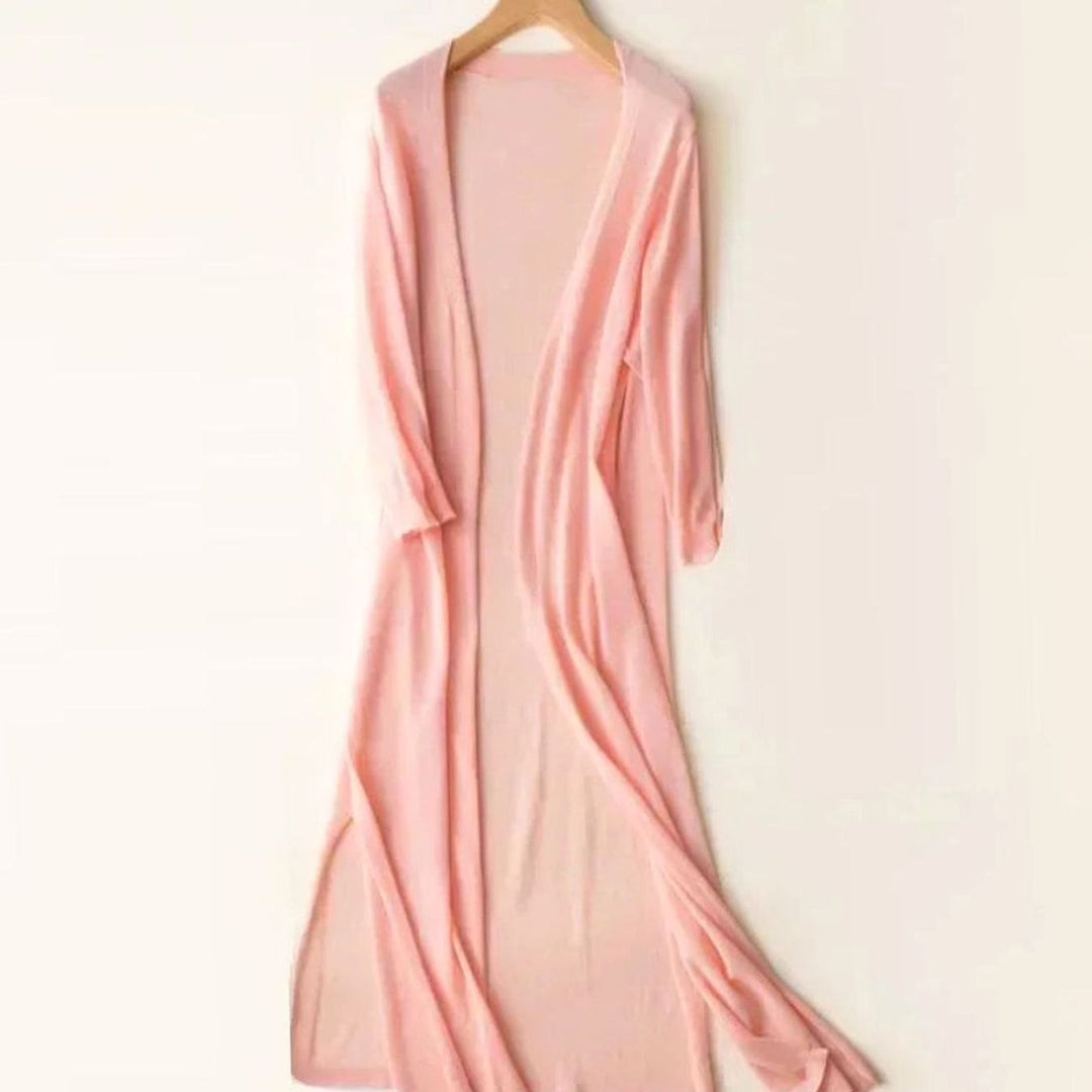 Damen Strickjacke Maxi fließend zum Überziehen (5)