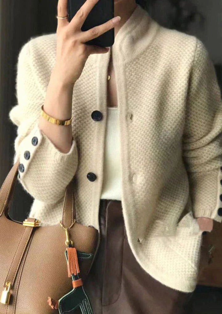 Damen Strickjacke mit feinem Knit zum Kombinieren in Off White