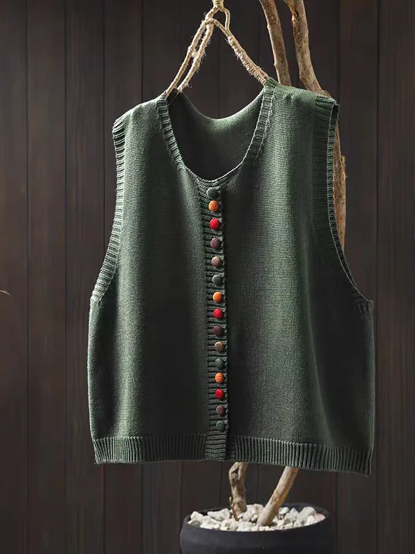 Damen Strickjacke mit lockerer Passform für Herbst in Grün