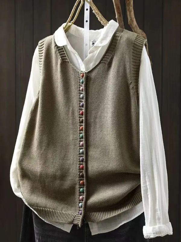 Damen Strickjacke mit lockerer Passform für Herbst in Gurke