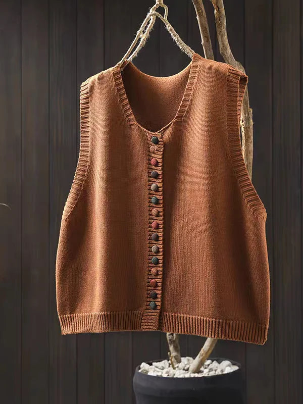 Damen Strickjacke mit lockerer Passform für Herbst in Orange