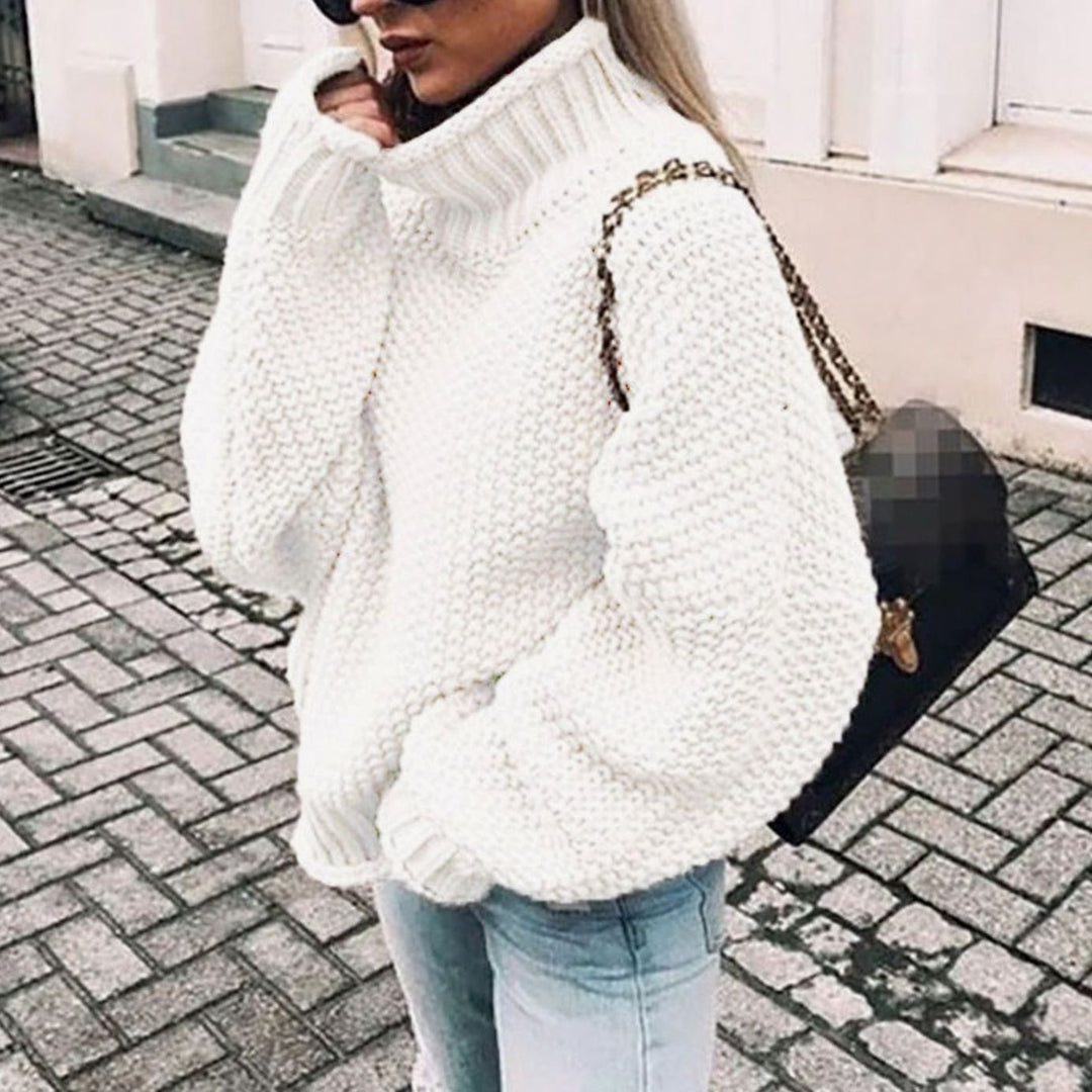 Damen Strickjacke mit Rollkragen zu Weihnachten (8)