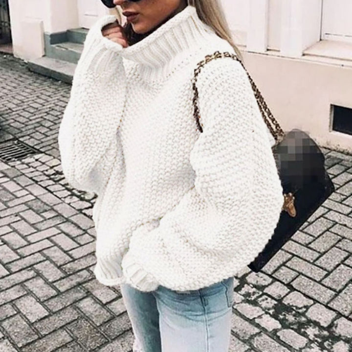 Damen Strickjacke mit Rollkragen zu Weihnachten (8)