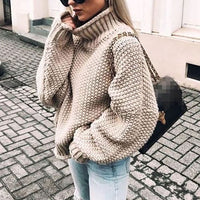 Emma | Damen Strickjacke mit Rollkragen zu Weihnachten