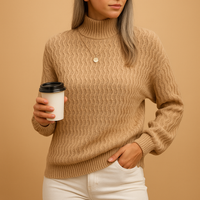 Marlene | Damen Strickjacke mit Stehkragen für Büro