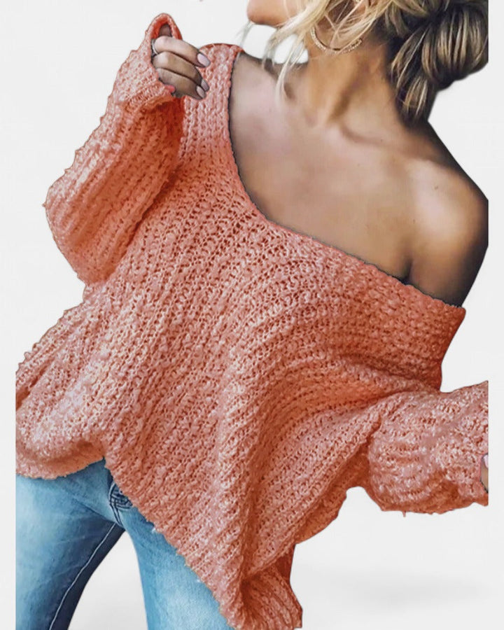 Damen Strickjacke Oversized aus Grobstrick in Rosa