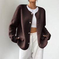 Theresa | Damen Strickjacke Oversized Lange zum Layering