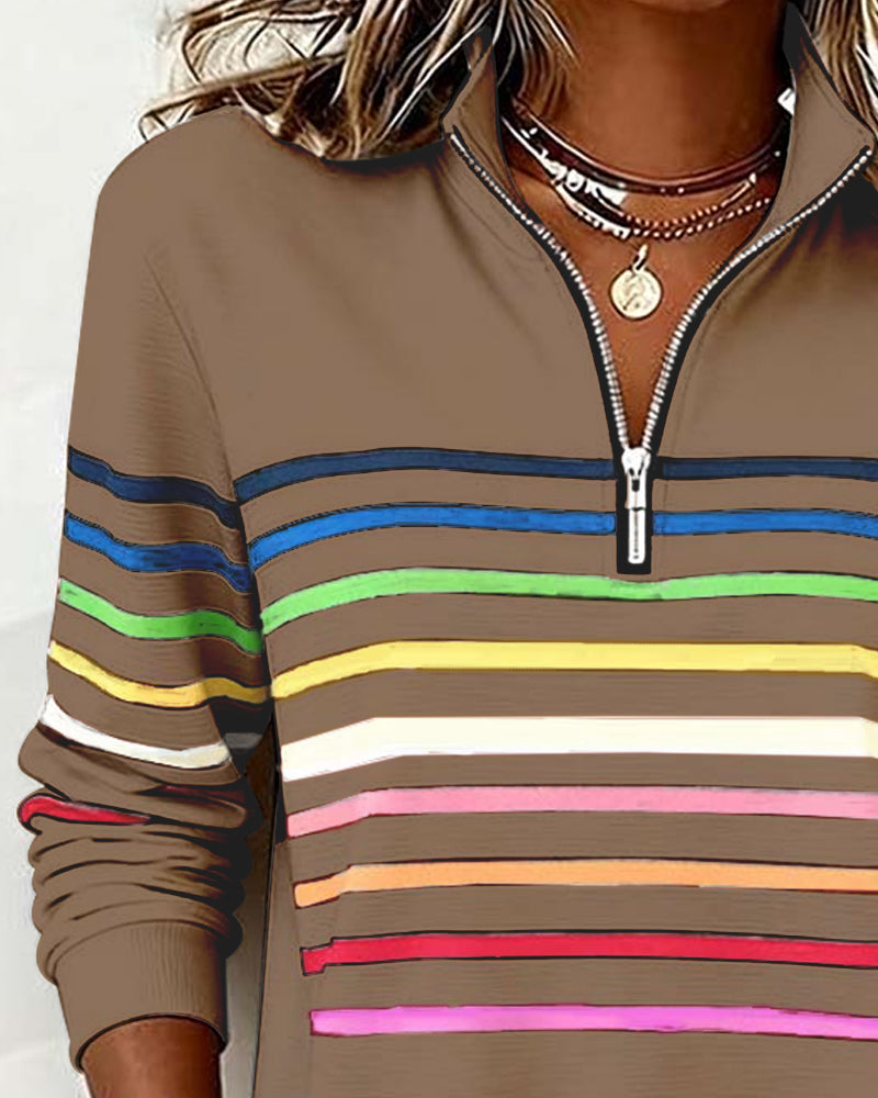 Damen Strickjacke Ringel-Design zum Schichten (14)