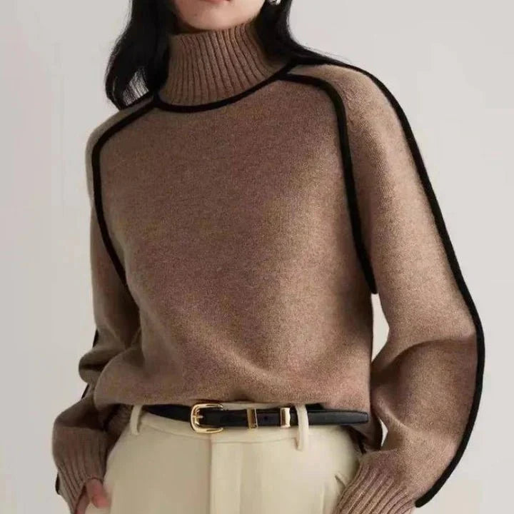 Damen Strickjacke Rollkragen aus Wollmischung (4)