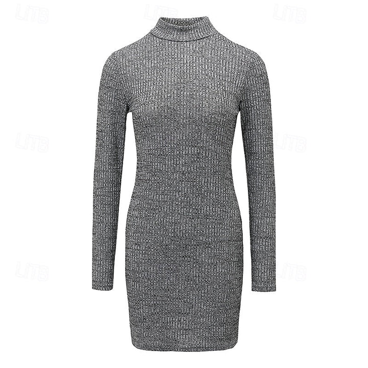 Damen Strickjacke Rollkragen Midi für Festlichkeiten (2)