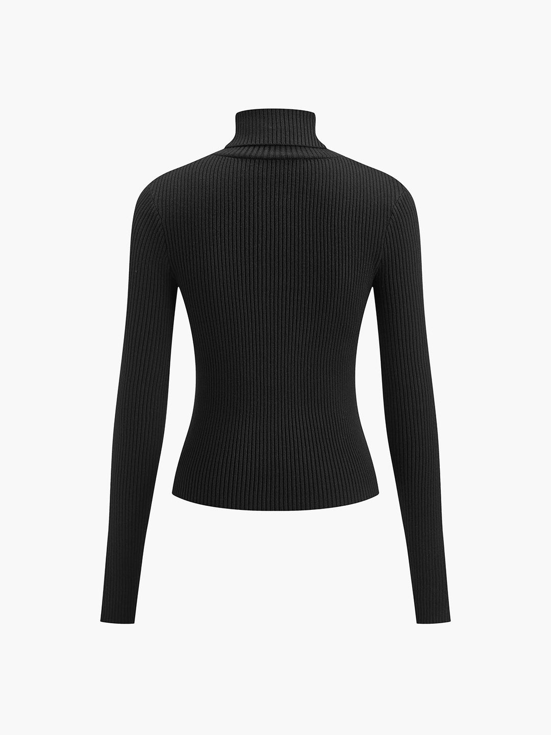 Damen Strickjacke Rollkragen Slim Minimaldesign für Winter (10)