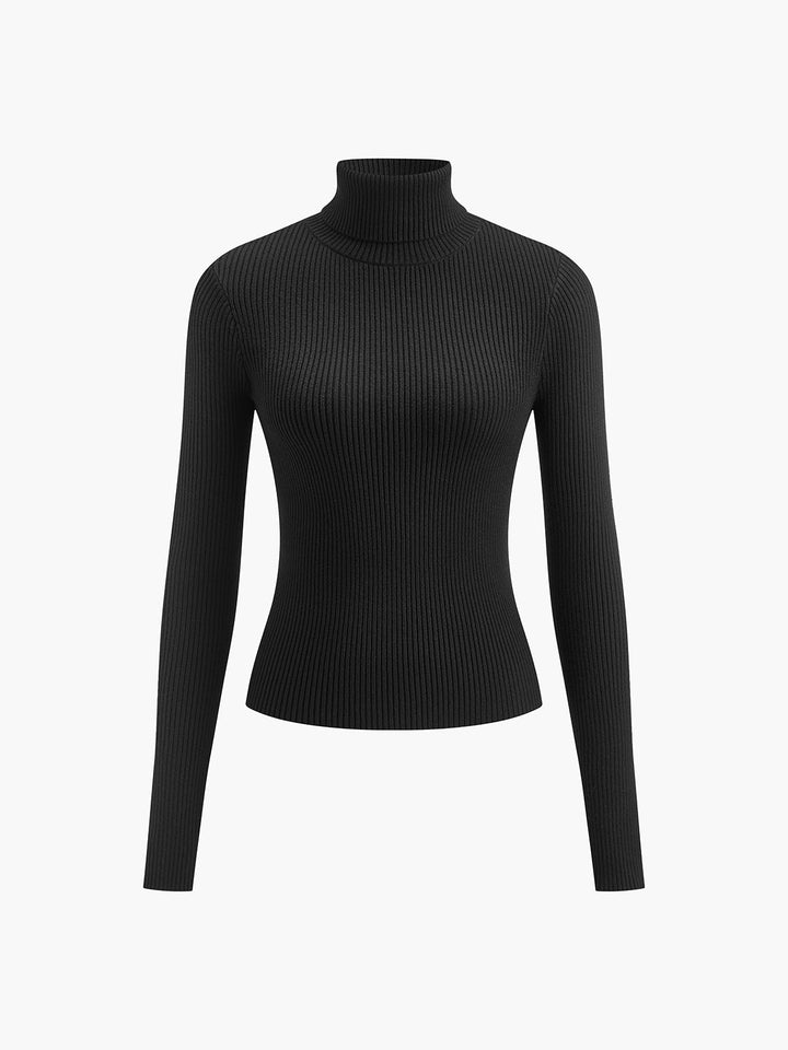 Damen Strickjacke Rollkragen Slim Minimaldesign für Winter (9)