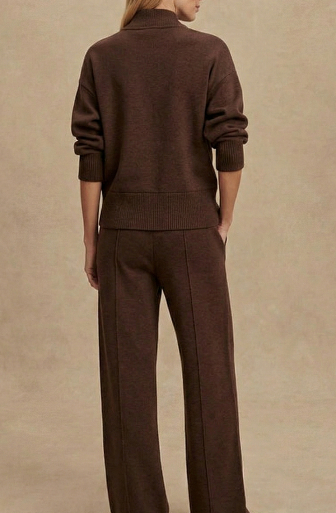 Damen Strickjacke Set mit Komforthose (3)
