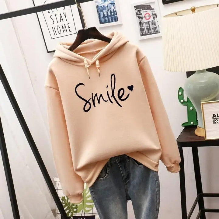 Damen Strickjacke Vielseitig mit Kapuze in Beige