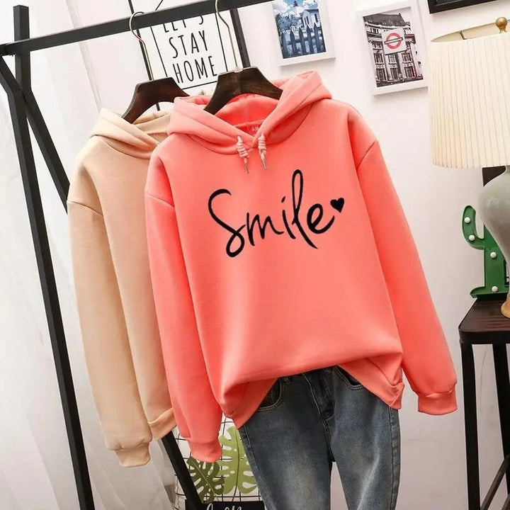 Damen Strickjacke Vielseitig mit Kapuze in Orange