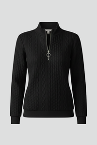 Melina | Damen Strickjacke Zopfstrick mit Reißverschluss