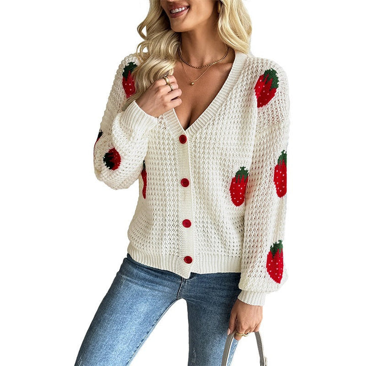 Damen Strickjacke zum Layern mit Intarsien (5)