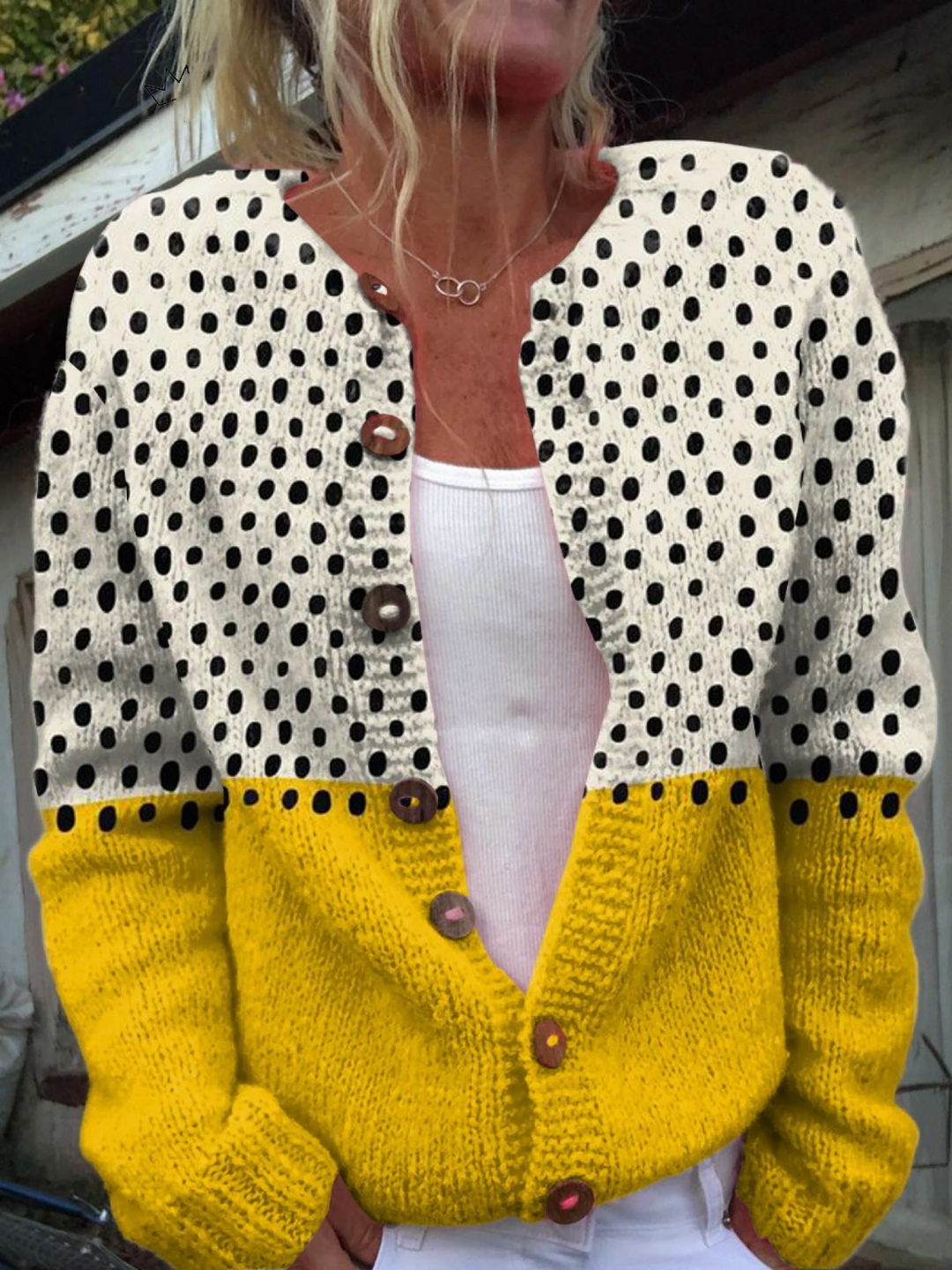 Damen Strickjacke zum Schichten für den Herbst in Mehrfarbig