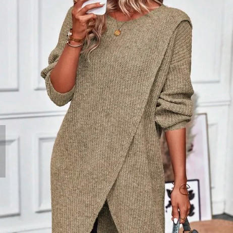 Damen Strickkleid lang und gemütlich für Herbst