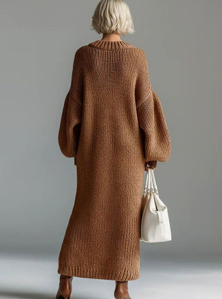 Damen Strickkleid Maxi für Hochzeitsgäste (5)