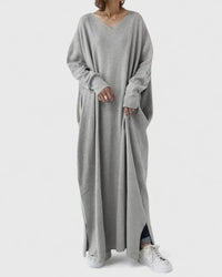 Clara | Damen Strickkleid Maxi mit Oversize-Schnitt