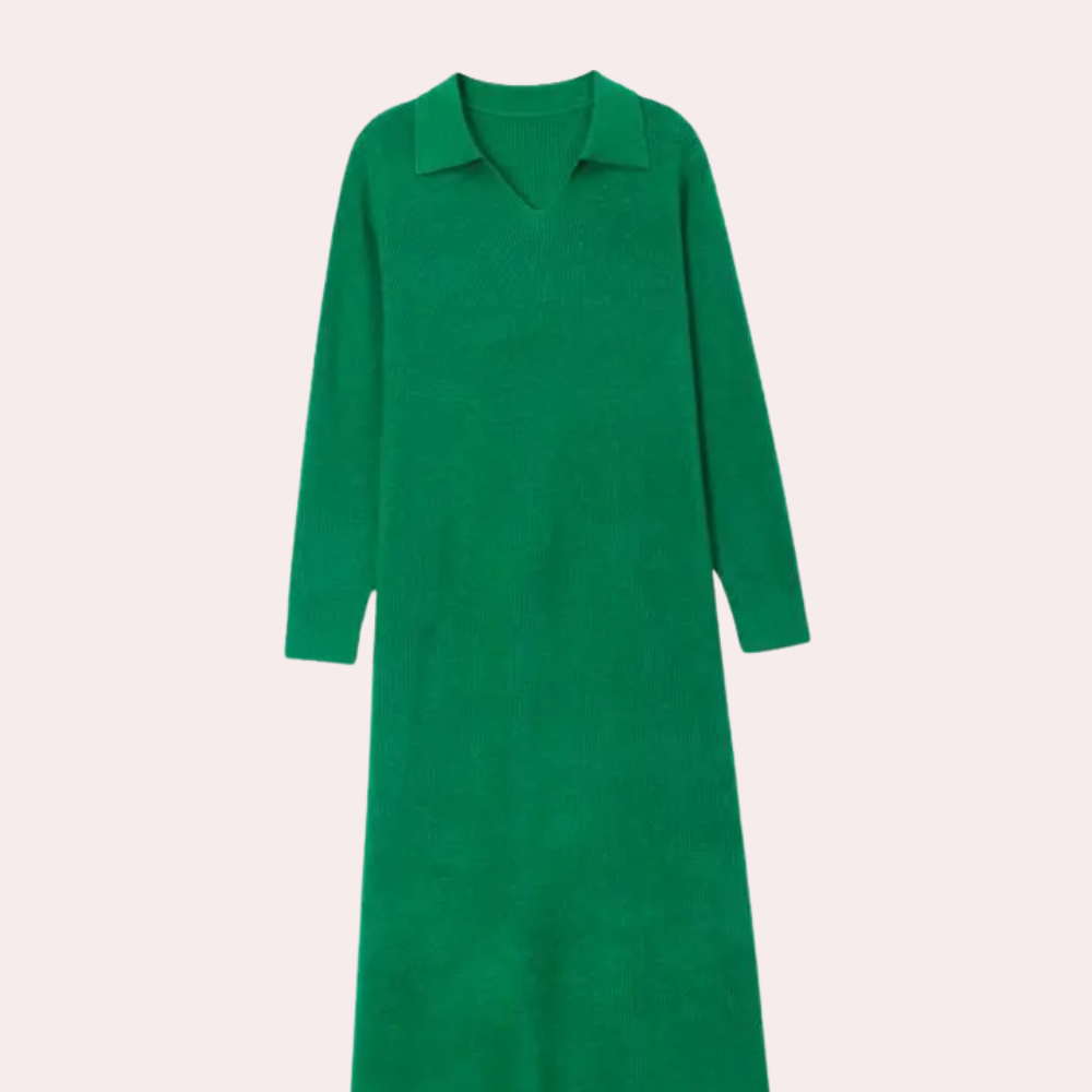 Damen Strickkleid Midi festlich für Hochzeitsgäste (5)