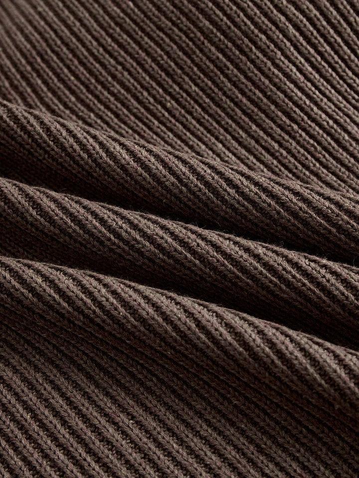 Damen Strickkleid mit festlichen Rüschen für Herbst (4)