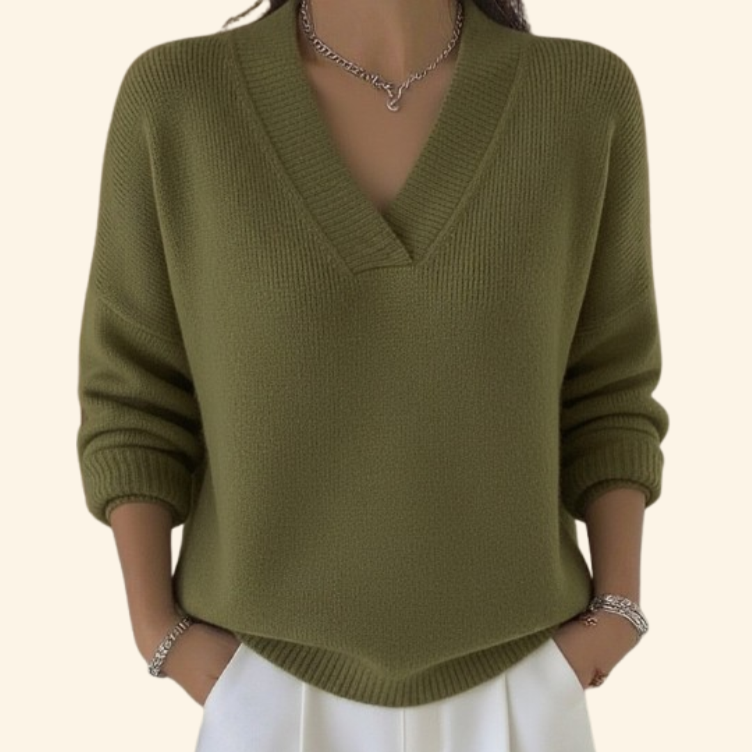 Damen Strickpullover Elegant für jeden Tag in Grün