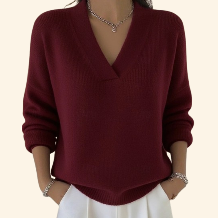 Damen Strickpullover Elegant für jeden Tag in Rot